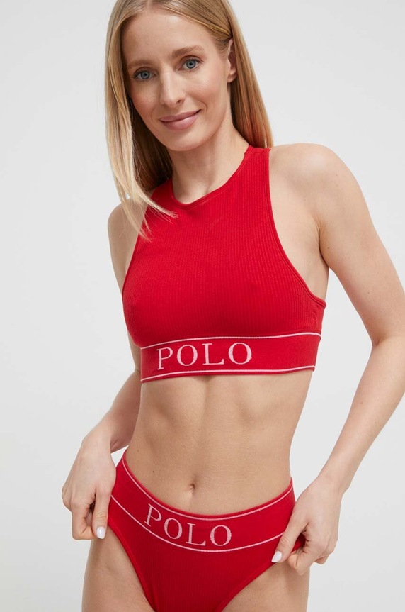 Podprsenka Polo Ralph Lauren měkké červená 4P3007