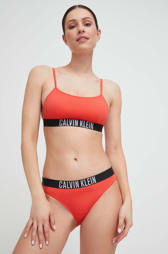 Calvin Klein figi kąpielowe dół pomarańczowy KW0KW01983