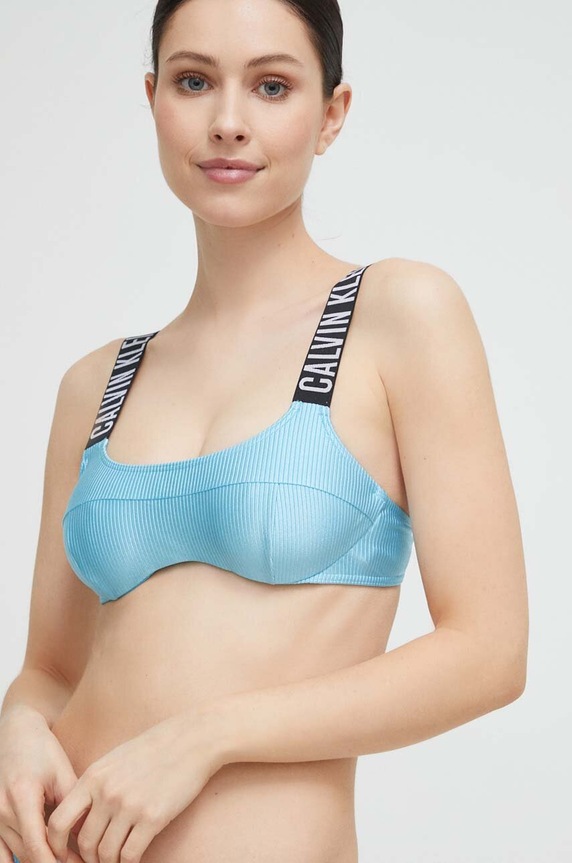 Oblačila Zgornji del kopalk Calvin Klein KW0KW01968 modra