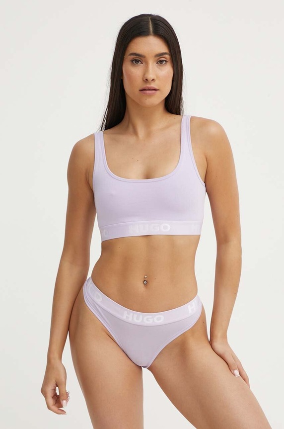HUGO biustonosz 50480172 fioletowy AW24