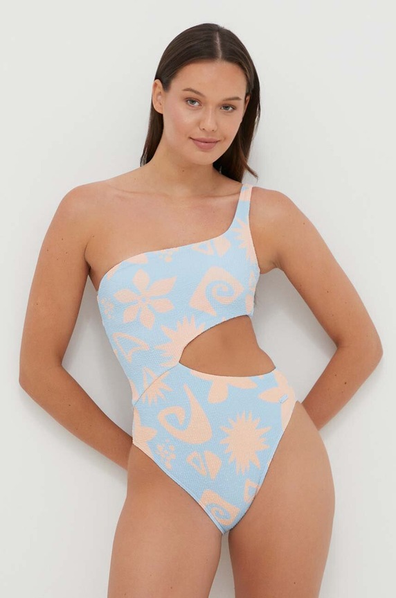 Roxy egyrészes fürdőruha melltartó merevítő nélkül kék ERJX103572