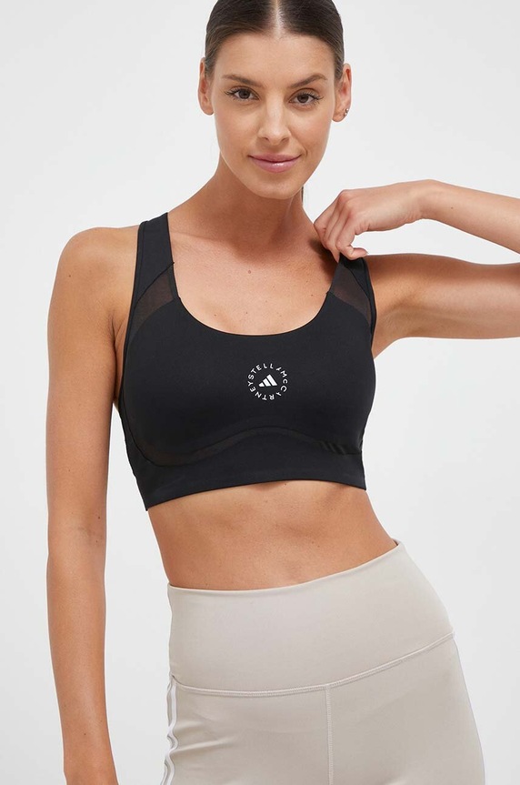 Αθλητικό σουτιέν adidas by Stella McCartney TruePurpose TruePurpose χωρίς μεταλλικές μπανέλες μαύρο IB5520