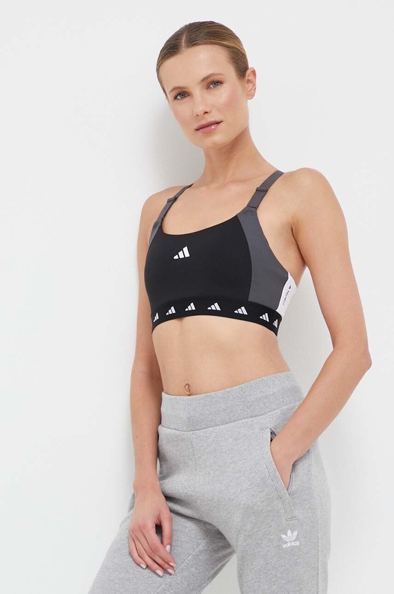Αθλητικό σουτιέν adidas Performance Powerimpact Techfit μαύρο HZ1521