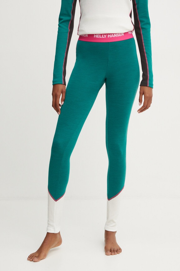 Funkční legíny Helly Hansen Lifa Merino Midweight outdoor tyrkysová 49380
