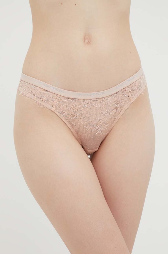 Emporio Armani Underwear bugyi csipke rózsaszín 162525.3F207