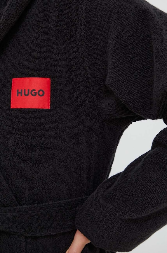 HUGO halat TERRY_HOODED GOWN 50502744 negru