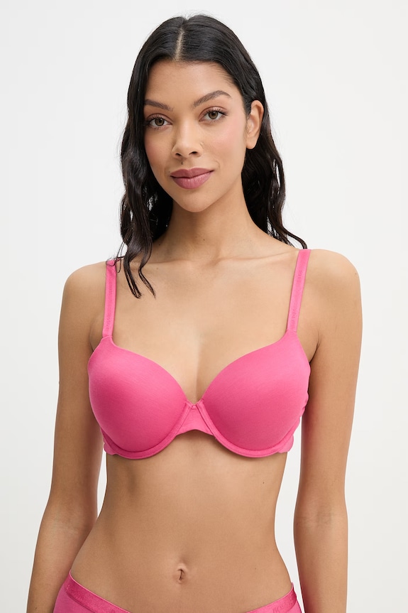 BOSS podprsenka s viskózou UNDERWIRE BRA CI ružová 50502738
