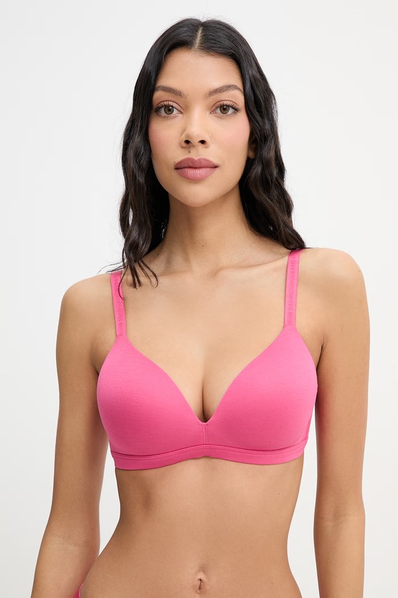 BOSS trojuholníková podprsenka s viskózou TRIANGLE PADDED CI ružová 50502739