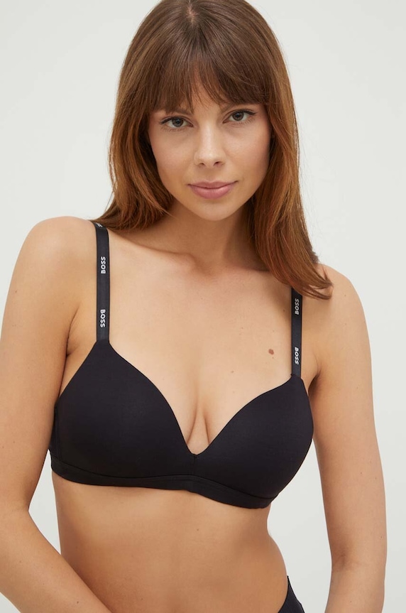BOSS sutien triunghi cu vâscoză TRIANGLE PADDED CI usor rigidizat negru 50502739