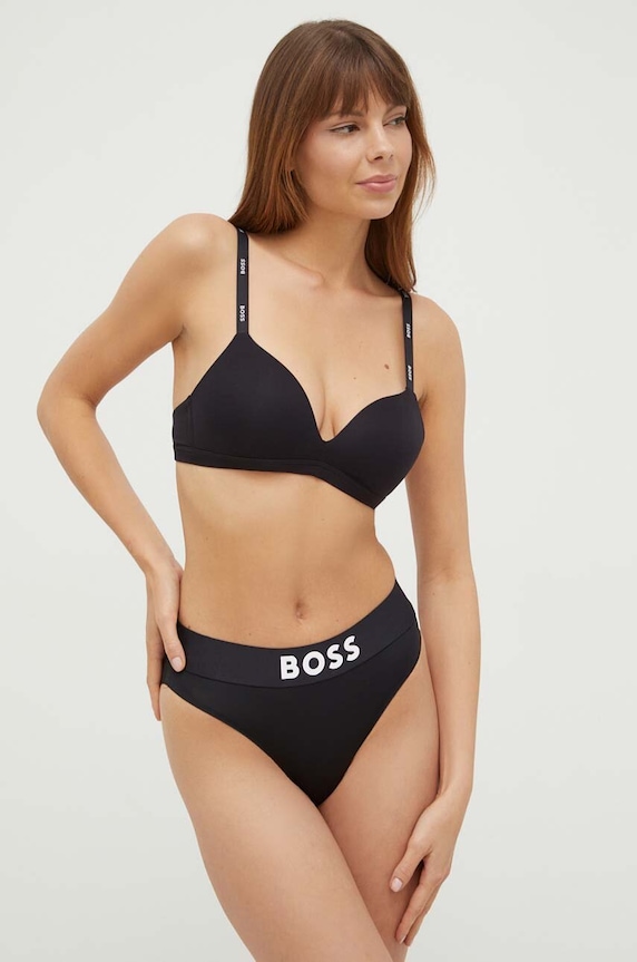 BOSS sutien triunghi cu vâscoză TRIANGLE PADDED CI 50502739 negru AA00