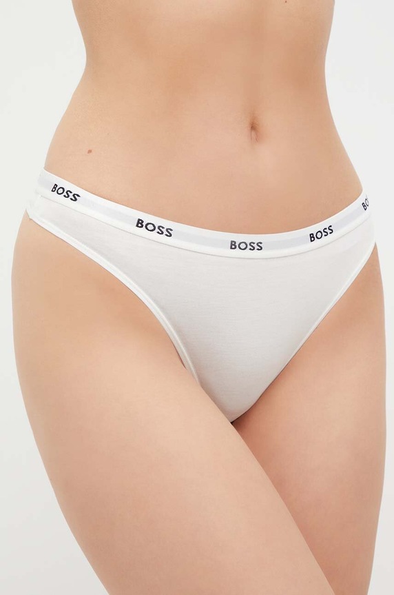 BOSS stringi THONG CI dzianina beżowy 50502752