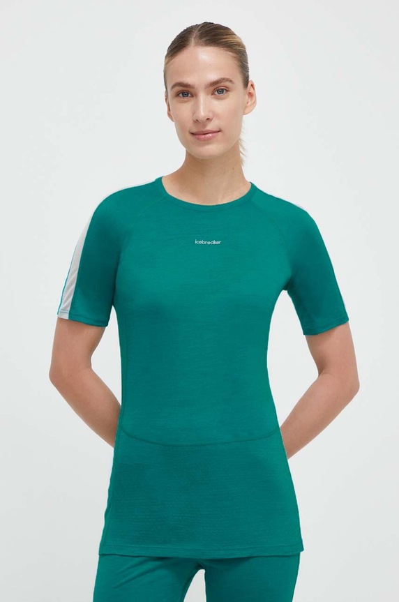 Icebreaker t-shirt funkcyjny 125 ZoneKnit Planet friendly turkusowy IB0A56H88591