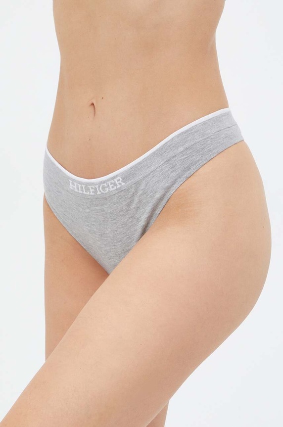 Tommy Hilfiger stringi dzianina szary UW0UW04810
