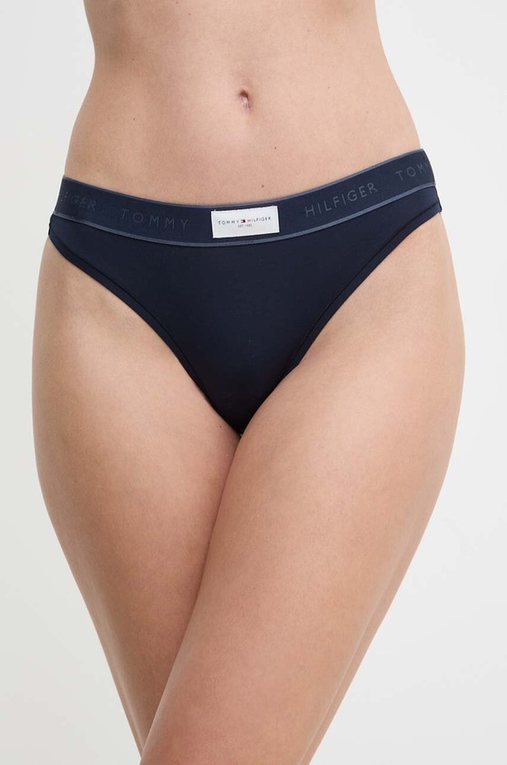 Tommy Hilfiger stringi dzianina granatowy UW0UW04812