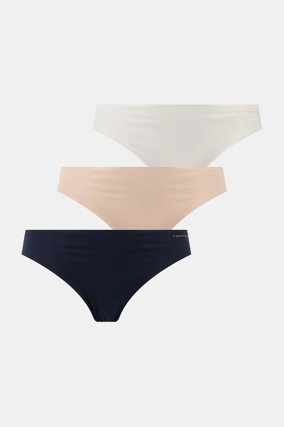 Tommy Hilfiger bugyi női pamut elasztánnal 3-as csomag sima bézs UW0UW03871