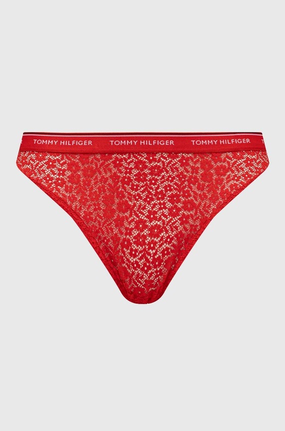 Tommy Hilfiger stringi 3-pack UW0UW04896 czerwony AA00