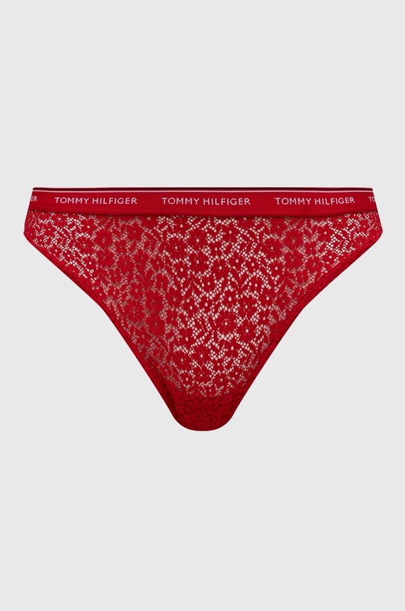 Nohavičky Tommy Hilfiger 3-pak červená UW0UW04897