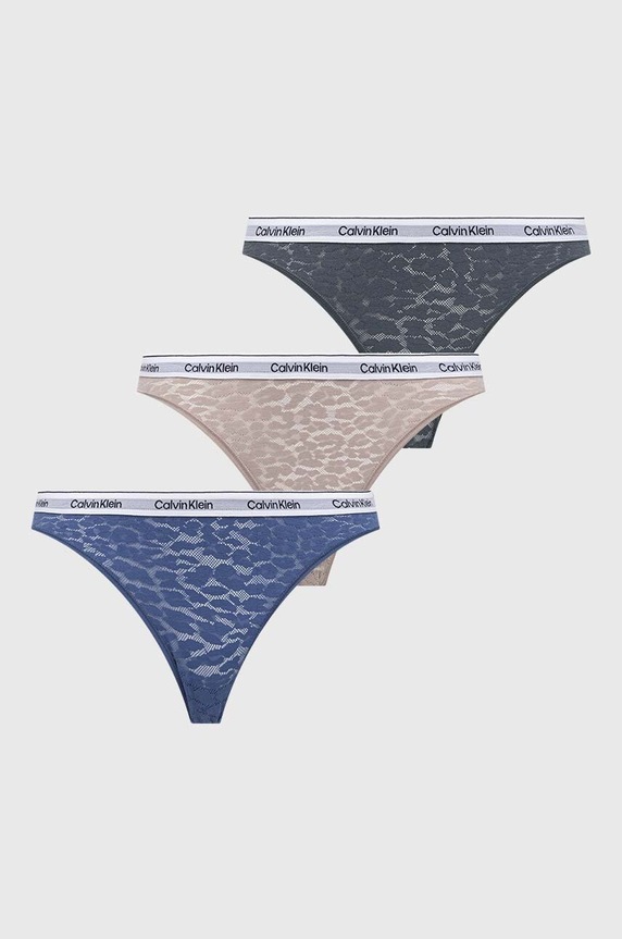 Nohavičky Calvin Klein Underwear 3-pak nohavičky modrá 000QD5069E