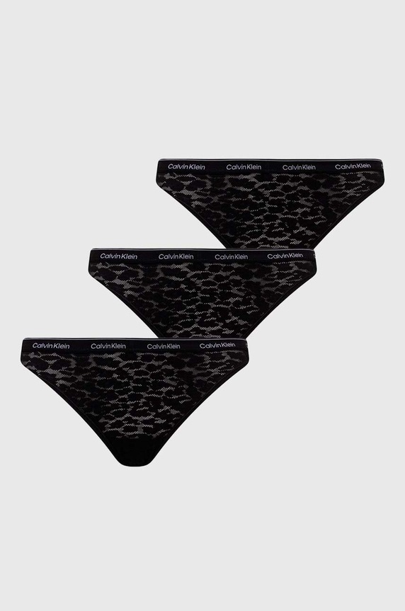 Nohavičky Calvin Klein Underwear 3-pak nohavičky čierna 000QD5069E