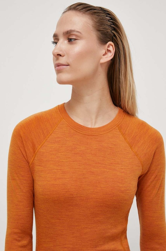 Smartwool longsleeve funkcyjny Classic Thermal Merino pomarańczowy SW016370