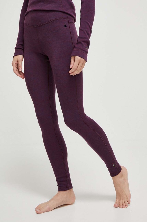 Smartwool legginsy funkcyjne Classic Thermal Merino Planet friendly fioletowy SW018809