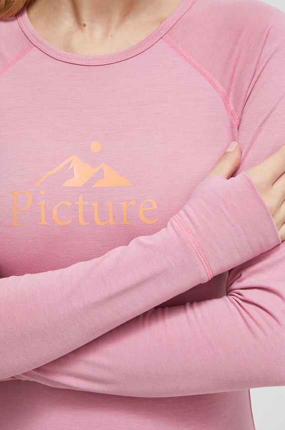 Funkční triko s dlouhým rukávem Picture Milita WTS501 růžová