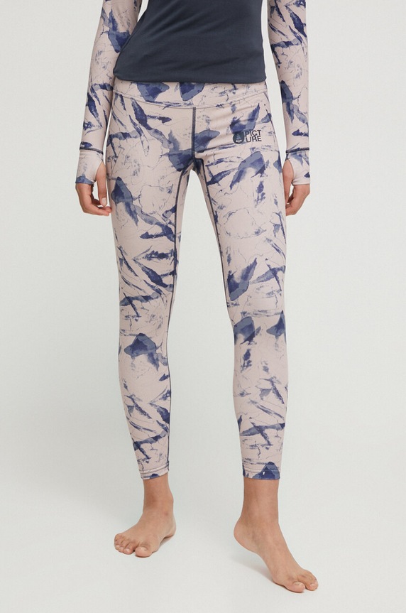 Picture legginsy funkcyjne Xina Printed sporty zimowe niebieski LG090
