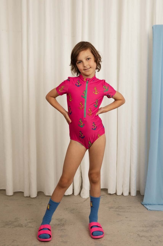 Mini Rodini egyrészes gyerek fürdőruha mintás rózsaszín 2368010028