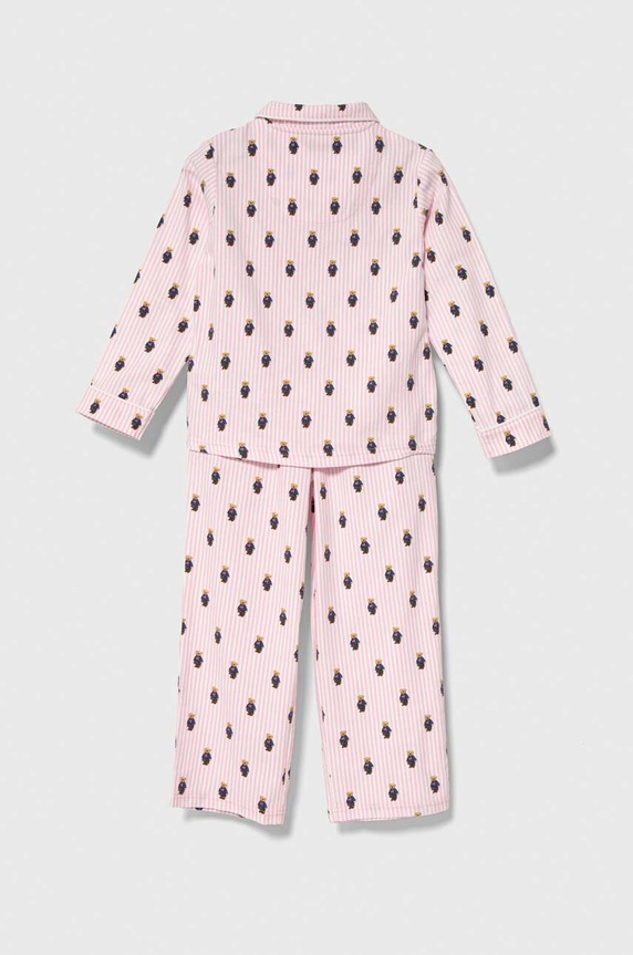 Dječja pamučna pidžama Polo Ralph Lauren 4P0143 roza AW23