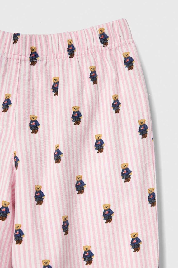 Dječja pamučna pidžama Polo Ralph Lauren roza 4P0143