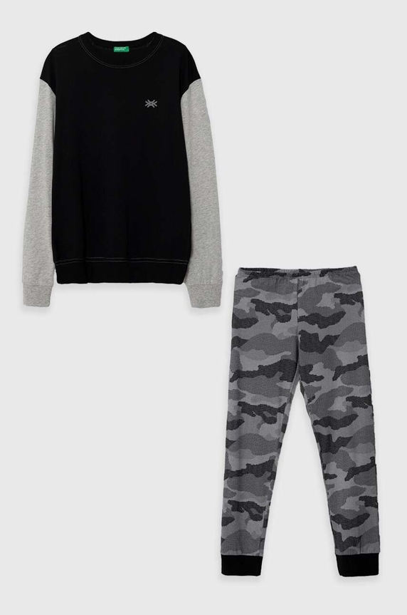 United Colors of Benetton gyerek pizsama együttes fekete 3VR50P056.G.SEASONAL