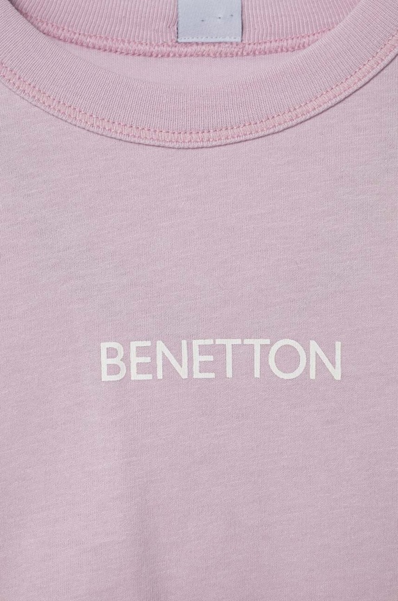 CHLAPEC Dětské bavlněné pyžamo United Colors of Benetton 30960P05B.G.SEASONAL růžová