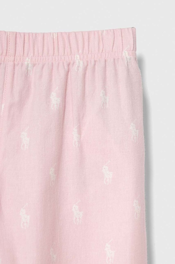 Polo Ralph Lauren piżama bawełniana dziecięca różowy 4P0150