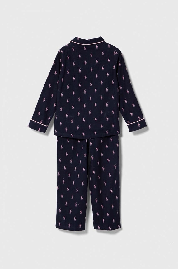 Dječja pamučna pidžama Polo Ralph Lauren 4P0150 mornarsko plava AW23