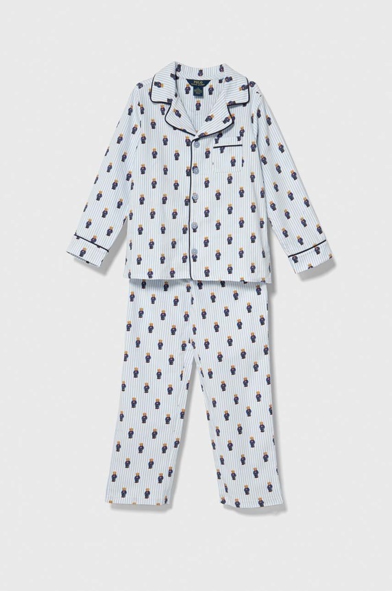 Polo Ralph Lauren pijamale de bumbac pentru copii set albastru 9P0149