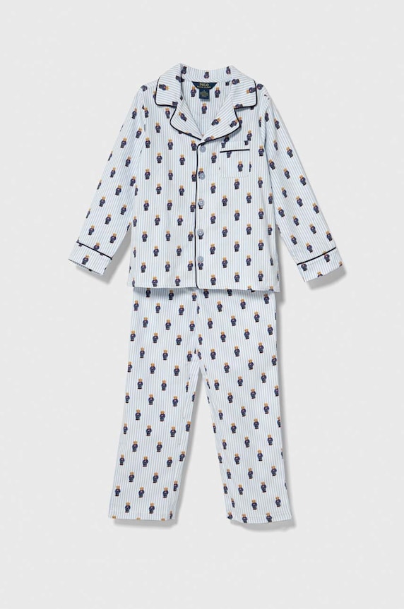 Polo Ralph Lauren pijamale de bumbac pentru copii set albastru 9P0149