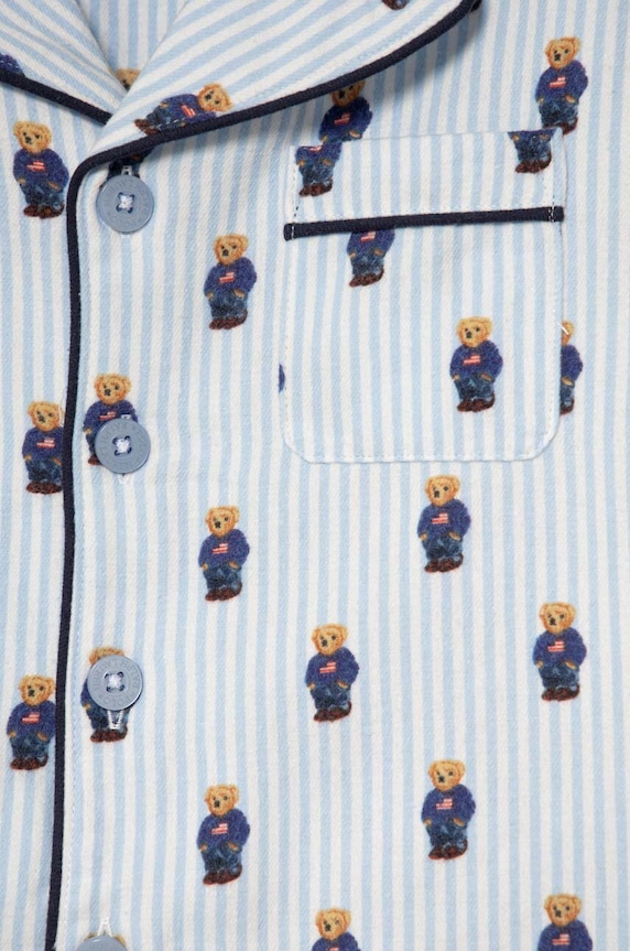 Băieți Polo Ralph Lauren pijamale de bumbac pentru copii 9P0149 albastru