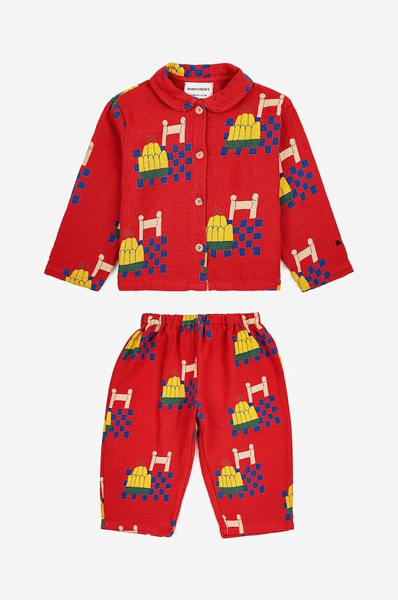 Dětské pyžamo Bobo Choses 223FB010 červená AW23