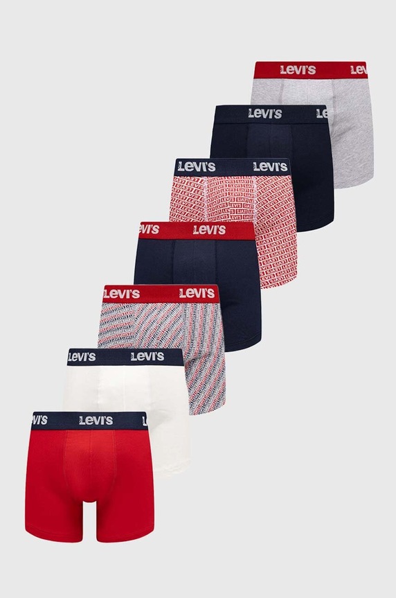 Boxerky Levi's 7-pack hladký námořnická modř 37149.0934