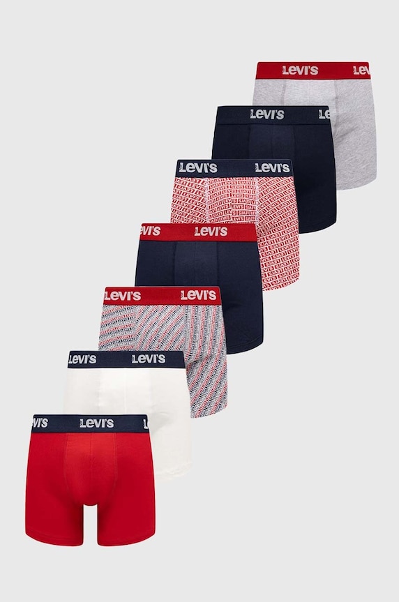Boxerky Levi's 7-pack hladký námořnická modř 37149.0934