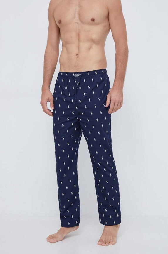 Bavlnené pyžamové nohavice Polo Ralph Lauren 714899624 tmavomodrá SS26