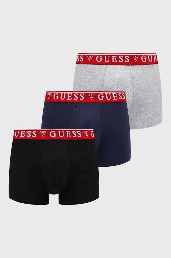Boxerky Guess BRIAN 3-pak pletenina sivá U97G01.KCD31