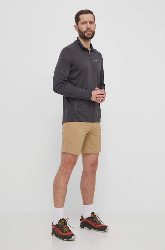 Montane longsleeve funkcyjny Dart Zip MDRZN szary SS24
