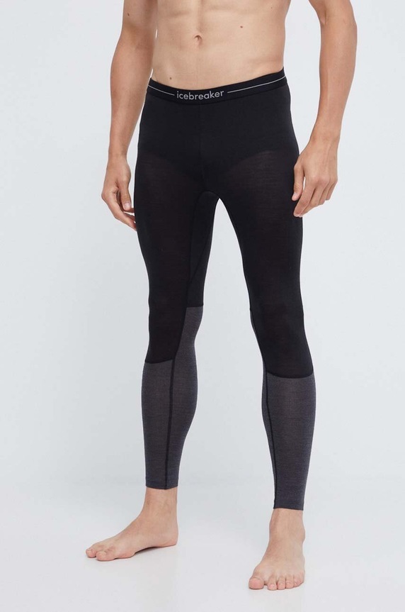 Icebreaker legginsy funkcyjne 125 ZoneKnit Planet friendly czarny IB0A56H50911