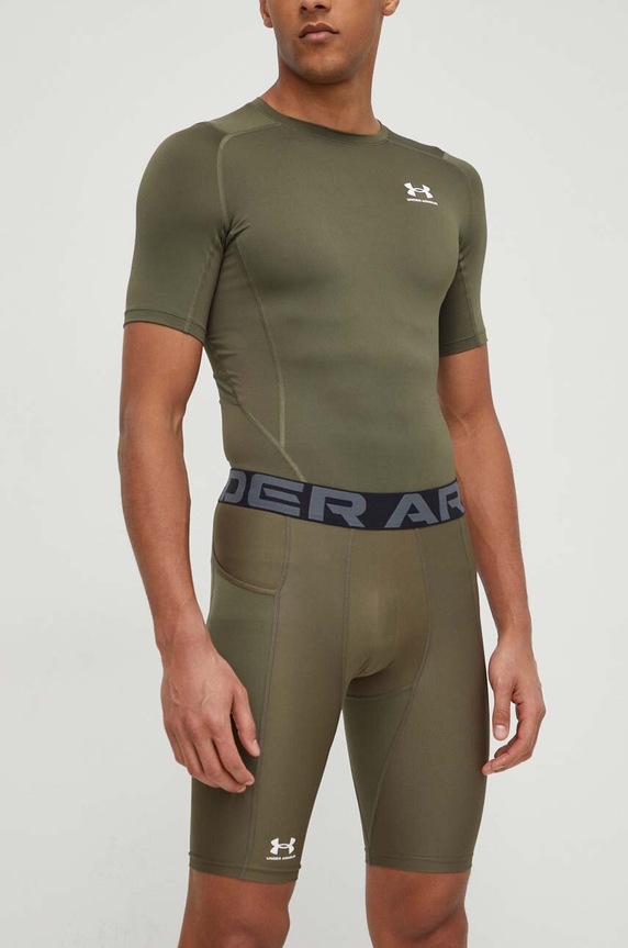 Tréningové šortky Under Armour s elastanom zelená 1361602