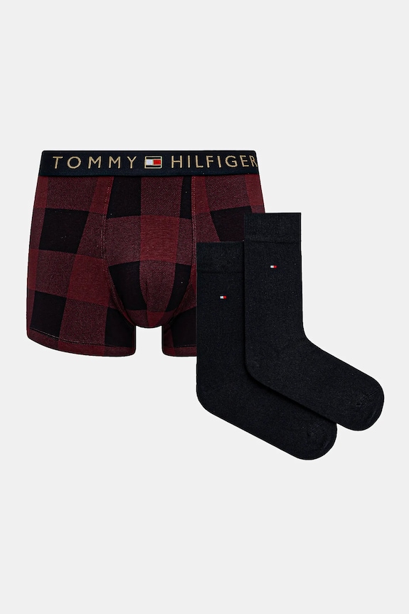 Tommy Hilfiger boxeralsó és zokni mintás sötétkék UM0UM03048