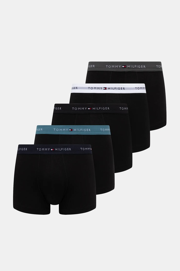 Μποξεράκια Tommy Hilfiger 5-pack εφαρμοστό σορτς μπόξερ μαύρο UM0UM03061
