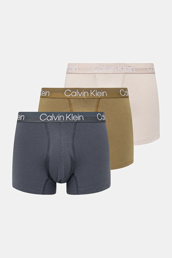 Boxerky Calvin Klein Underwear 3-pak pletenina sivá 000NB2971A