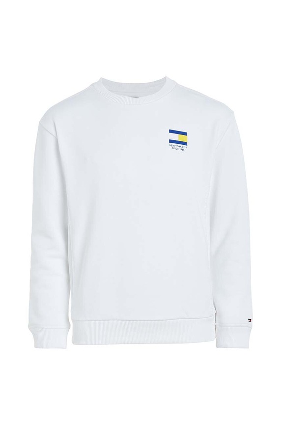 Παιδική βαμβακερή μπλούζα Tommy Hilfiger KB0KB08291.128.176.9BYX λευκό AW23