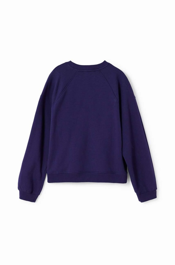 CHLAPEC Dětská bavlněná mikina Desigual 23WBSK03 námořnická modř